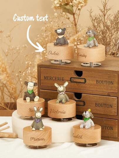 1 Caja de música de madera personalizada, regalo festivo personalizado, caja de música con nombre grabado, regalo de Navidad único, regalo de aniversario, regalo de cumpleaños, multifuncional, reutilizable, ornamental, exquisito, elegante, suave, adorable, colorido, lindo, divertido, personalizado, ideal como regalo para ella, ideal como regalo para él, para aniversarios, para cumpleaños