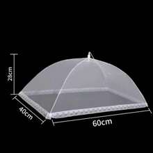 1 pièce Tente de couverture d'aliments à ouverture rapide - Réutilisable, écran parapluie pliable pour barbecues, pique-niques et fêtes en plein air - Garde les mouches et les moustiques à distance - Design transparent avec des bords élastiques pour une utilisation en cuisine et à table