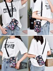 Fashion Zipper Wallet, Arm Bag, Sports Bag, Women Casual Waterproof Clutch Multifunctional Phone Pouch With Wrist Strap, Small Women Crossbody Bag, Multi-Zipper Metal Decor Phone Shoulder Bag, Portable Handbag, Hot-Selling Linen Phone Bag - Multicolor - View 5