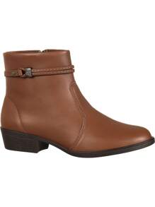 GiGiL Women's Ankle Boots Metal Strap Low Heel Round Toe Casual Classic Elegant Comfortable Fashion - Lạc đà - Xem 3