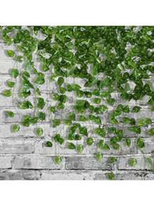 12/24pcs Silk Artificial Ivy Vines Leaf Garland Plants Hanging Wedding Garland Fake Foliage Flowers Home Kitchen Garden Office Wedding Wall Decor Gifts Birthday Graduation