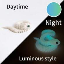 2025 蛇年热销 30 厘米 3D 打印蛇关节可移动毒蛇小雕像摆件，夜光版，动物模型现货（蛇眼颜色随机）