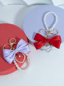 1 Mặt dây chuyền nơ ruy băng thời trang, Mặt dây chuyền móc chìa khóa hành lý, Mặt dây chuyền tình yêu phong cách Hàn Quốc, Phong cách Ins Thích hợp để tặng cho các cặp đôi và bạn gái Quà tặng sinh nhật Ngày lễ tình nhân Phụ kiện xe hơi Ngày lễ tình nhân Túi bùa hộ mệnh Trường học - nhiều màu - Xem 3