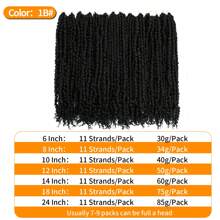 FULCRUM 1-8 Packs Passion Twist Crochet Hair 6-24 Inch Short Bob Pre-Looped Boho Crochet Braids Synthetic Braiding Hair Extensions For Women & Girls - Black - View 3