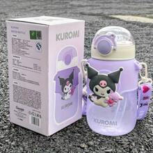 Sanrio Kuromi Water Cup 690ml Cute Plastic Cup With Straw Water Bottle Portable