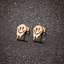 1 Pair Of Gothic Stainless Steel Stud Earrings For Men And Women Personalized Creative New Mini Small Earrings Punk Men/Women Jewelry