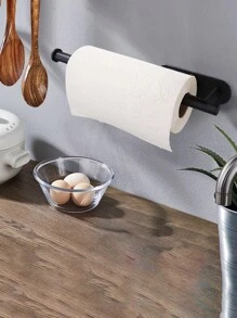Self-Adhesive Wall-Mounted Paper Towel Holder, Paperless Kitchen And Bathroom Organizer Rack, Roll Paper Storage, Sticking Tape And Tissue Dispenser, Home Decor Bathroom Decor Fall Decor