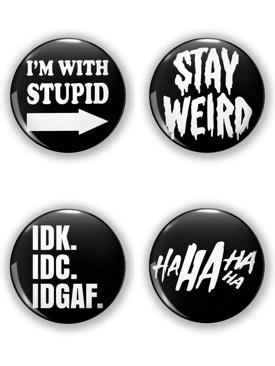 Creative Pattern Button Badge, Student Backpack Pin, Canvas Bag Decor Badge, Fun Gift For Friends, Teachers, Parents, Cousins - Multicolor - View 1