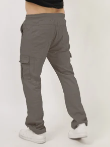 Cargo Skate Pants Khaki Streetwear Retro 6 Bags Aesthetic Pinterest Tumblr Cuffless - xanh quân đội - Xem 2