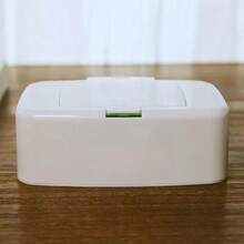 Hộp đựng khăn giấy ướt, hộp đựng khăn giấy di động có ngăn đựng tăm bông, thích hợp cho ô tô, gia đình, sắp xếp bàn làm việc văn phòng - trắng - Xem 4