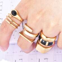 Fashion Hollow Black Dripping Oil Ring Sets, New Arrival Export Version