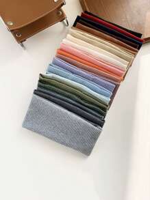 1 件新款针织发带女士时尚宽弹力头带运动瑜伽瑜伽发带柔软洗脸化妆头带女新款固定针织头带运动瑜伽吸汗记录弹力女士单色额韧带新款发带针织弹力运动瑜伽头带 - 彩色 - 查看 6