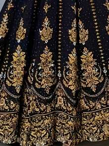Vintage Arab Long Robe With Embroidery, Plus Size V-Neck Empire Waist Dress, Modest