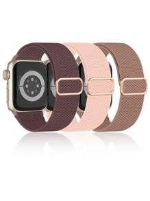chinbersky Bộ 3 dây đeo Solo Loop co giãn tương thích với dây đeo Apple Watch 38mm 40mm 41mm dành cho nam nữ, dây đeo thể thao bằng nylon đàn hồi có thể điều chỉnh tương thích với Apple Watch Series Ultra/SE/8/7/6/5/4/3/2/1 - Nhiều màu-2 - Xem 6