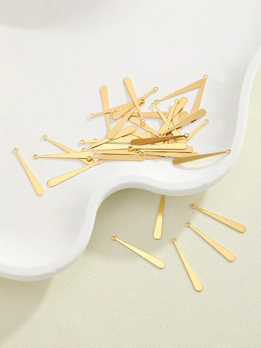 39pcs Metal Water Drop Earring Components - Brass - View 1