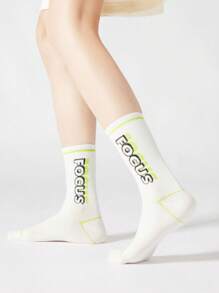 1/5 Pairs Basketball Mid-Calf Sports Socks For Men, High-Top Athletic Crew Socks