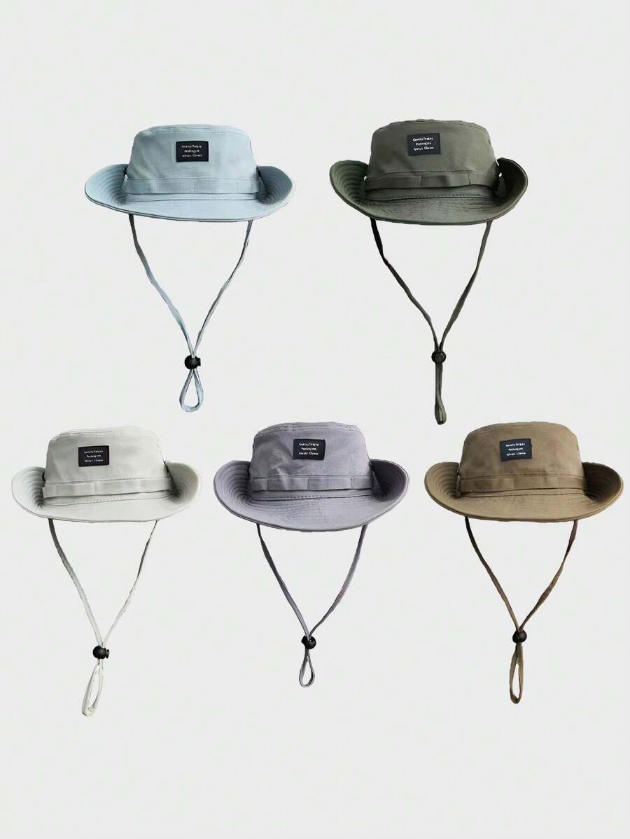 1pc Unisex Casual Bucket Hat, Boho Vintage Palace Style Party Street Cowboy Hat, Large Brim Sun Protection Hat For Outdoor Hiking Fishing Climbing, Suitable For Men & Women Daily Use - A - View 1