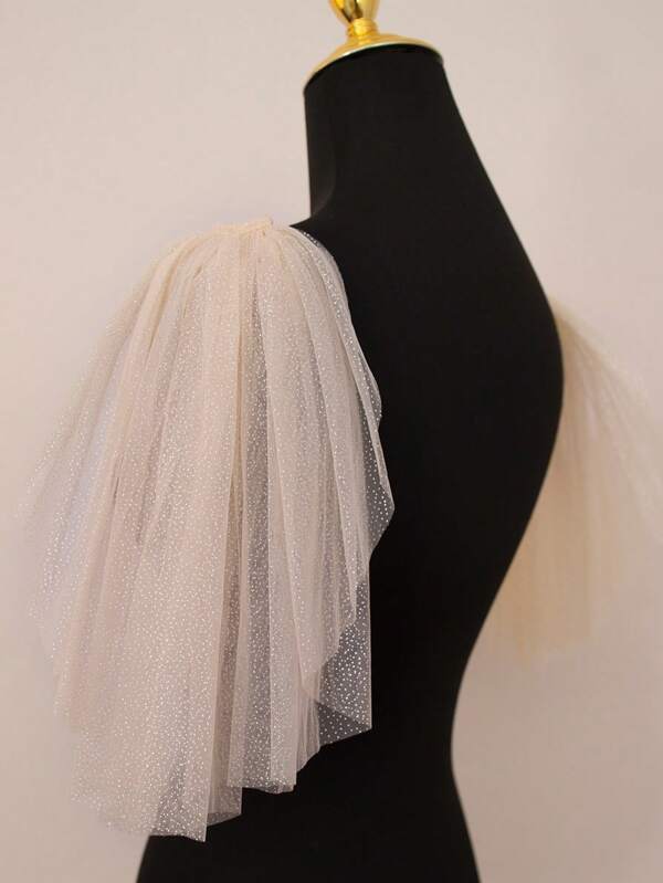 1pc Minimalist Sparkle Starry Sky Shoulder Drape Accessory For Wedding Dress