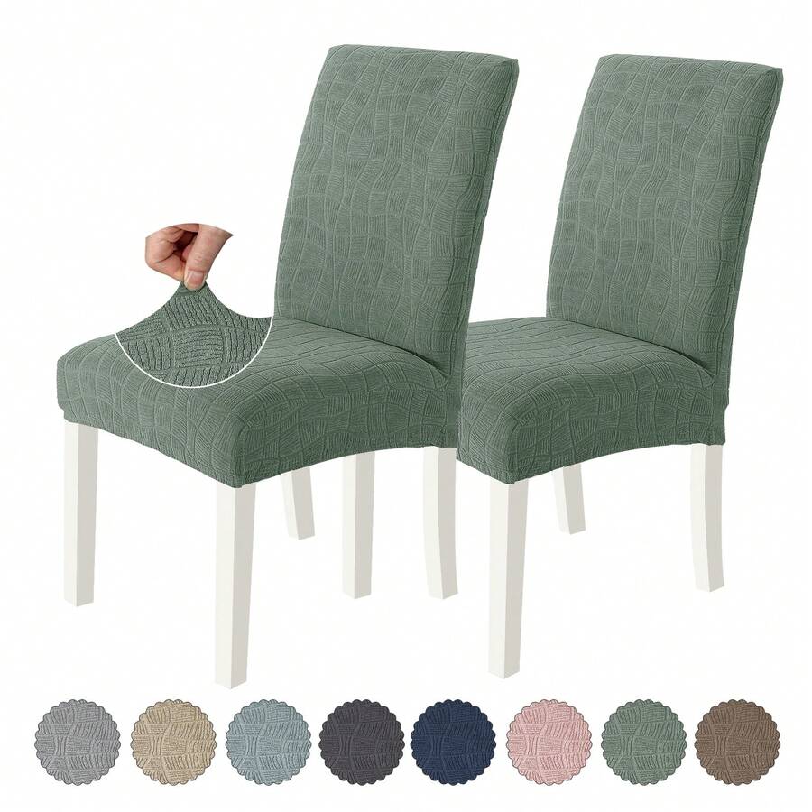 Ystyle Stretch Chair Covers Set Of 2, Elastic Chair Cover, Removable Chair Covers, Chair Covers, Durable Universal, For Banquet Decoration And Wedding Parties - 綠色 - 查看 1