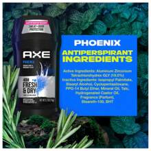 AXE Antiperspirant Deodorant For Men Phoenix 4PK 48H Sweat & Odor Protection For Long Lasting Freshness, Crushed Mint & Rosemary Men's Deodorant 2.7 Oz Pack Of 3 - 彩色 - 查看 3