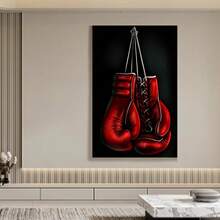 Framed , Modern Boxing Canvas Art Print, " , Abstract Poster For Home, Office, Cafe, Indoor/Outdoor Wall Decor,  Painting Kit Accessory, Irregular Shape, Canvas Material - Framed - View 5