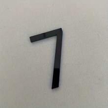 1 件丙烯酸材质门牌产品 - 自粘式门牌号码标牌，可自由组合，轻松安装，适用于家庭、公寓、办公室和酒店房间的现代黑色地址标牌 - 塑料表面安装号码标牌。贴纸 - 彩色 - 查看 42