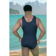Men Shapewear Bodysuits - Black - View 3