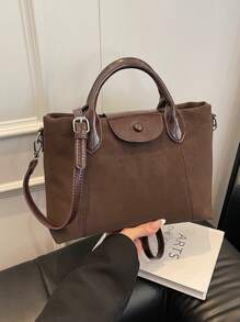 Vintage Minimalist Large Capacity Outdoor Commuter Handbag, Versatile Simple High-Quality New Fashion Shoulder Crossbody Bag, Niche Super Popular Refined Elegant Casual Tote Bag