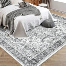 Danolapsi Area Rug, 5x7 Washable Rug For Living Room,Vintage Area Rug Foldable Area Rugs With Non Slip Backing,Vintage Florals Accent Carpet,Low Pile Front Door Mat,Kitchen Rugs