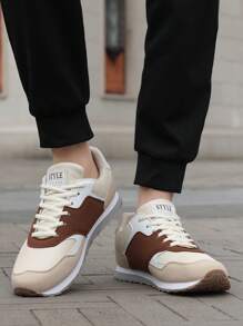 Unisex sportschoenen voor tieners, modieuze patchwork casual schoenen, klassieke retro lichtgewicht ademende hardloopschoenen, comfortabele antislip trainingsschoenen, studentencampus streetwear reizen wandelen