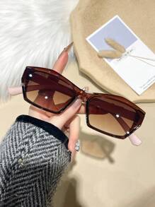1 pieza Gafas de moda multifuncionales con montura de policarbonato en estilo clásico, casual y retro, adecuadas para exterior, trayectos, todas las estaciones, conducción, pesca, deportes, fotografía callejera y pasarela, unisex