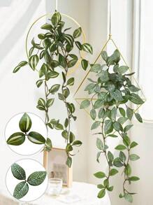 1/2/4pcs Artificial Plants, Hitchhike,Four Choices,A,Red Zebrina,Inchplant,B,Green Zebrina,C,Peperomia,D,Fittonia Inchplant Green Decorations Without Pots For Year Round Decorations, School Dormitory, Office Decorations, Parties, Birthdays, Home Decorations, Decorations For Hotels, Restaurants, Living Rooms, Bedrooms, Weddings, Kitchens And Garden Decorations