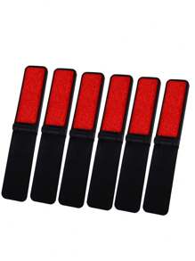 5 pièces/set Brosse à cheveux pliable portable, convient pour les costumes, le cachemire, la laine, le velours, et les poils d'animaux de compagnie - grande poignée en bois de noyer noir