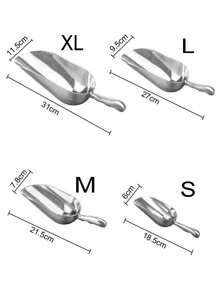 4-Size Aluminum Alloy Ice Shovel Scoop Multifunctional Grain Coffee Beans Bar Cube Scraper Measuring Spoon Kitchen Accessories