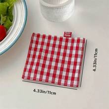 1pc 2-In-1 Square Coaster - Ins Style/Countryside Style, Double-Layered Fabric Insulation Pad, Non-Slip Mat, Decorative Mat, Absorbent Pad, Suitable For Dining Table, Living Room, Bedroom Decor And Use