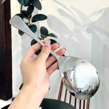 Large Stainless Steel Serving Spoon With Hammered Texture, Big Sized Ladle, Cafeteria Server Spoon,School Supplies