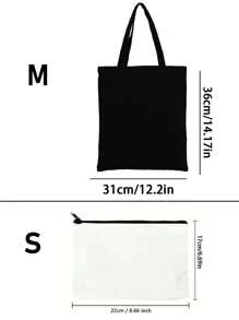 10/5/3/1 Túi vải Tote, Túi vải trơn dùng để trang trí và làm đồ thủ công DIY, Túi xách thời trang màu trơn, Đơn giản và thanh lịch, Túi đựng đồ du lịch, Túi du lịch màu trơn dung tích lớn - Nhiều màu - Xem 2