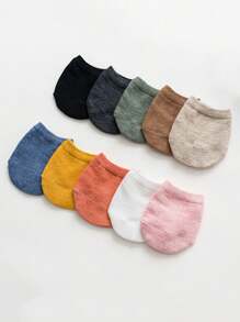 10 Pairs Women's Thin Open-Toe Anti-Slip Half Toe Invisible High Heel Socks, Spring/Summer
