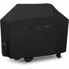 ICOVER Grill Cover- 82 Inch 600D Heavy-Duty Water Proof Patio Outdoor Black Canvas Oversize BBQ Barbecue Smoker Grills Covers G21607 For Weber Char-Broil Brinkmann Holland Napoleon JennAir - 黑色 - 查看 1