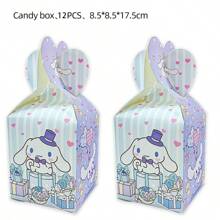 Sanrio Sanrio 12pcs Cute Hello Kitty Kuromi Cinnamoroll Birthday Party Decorations, Candy Bags, Gift Bags, Kraft Paper Bags, Tote Bags, Birthday Party Decoration Gift Wrapping Paper Bags, Theme Birthday Party Decorations Hello Kitty Candy Box Kuromi Popcorn Box