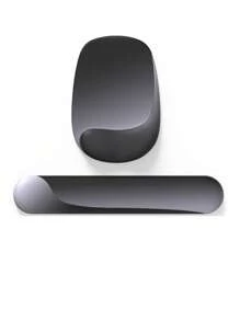 Hook-Shaped Silicone Wrist Mouse Pad Gradient Simple Thickening Ergonomic Mouse Pad With Wrist Rest Computer Mouse Pad To Relieve Pain Keyboard Wrist Rest With Coasters, Non-Slip PU Base, Mouse Pad With Wrist Support, Suitable For Laptop Keyboard Office