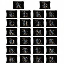 1 Pc Cosmetic Bag Makeup Bags Wallet Name Initials A-Z Letter Pattern Toiletry Organizer Pouch Wash Bag Zipper Phone Purse Pencil Pouch Clutch Bag Teacher Gifts Travel Essentials For Women Girl Gift For For Makeup Tools Makeup Brushes Storage Makeup Organizer Make Up Organizer Makeup Storage Makeup Pouch Make Up Pouch