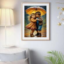 钻石画套装成人 DIY 钻石艺术套装初学者全钻圆形钻石圆点画宝石艺术套装家居墙面装饰礼物 - 彩色 - 查看 4