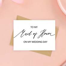 To My Bridesmaid On My Wedding Day, To My Bridesmaid, Wedding Day Cards, Bridal Party Wedding Day, Thank You Card, To My Maid Of Honor - Multicolor - View 8