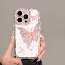 1pc Cute Butterfly Silicone Full Body Protective Phone Case Compatible With IPhone 15 Pro Max, Compatible With IPhone 14, 13, 12, 11, 16, 7/8 Series Waterproof Shockproof Anti-Fall Scratch Resistant