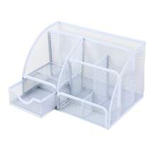 1pc Desk Organizer, Office Desk Organizer With Drawer, Pen Holder, Large Space Desk Accessories And Workspace Organizers, Desk Organizers And Accessories For Office, Home, School, Office Desk Accessories And Desk Supplies, Desk Organization, Office Supplies Organizer And Office Accessories For Women, Men, Students Back To School - Multicolor - View 13