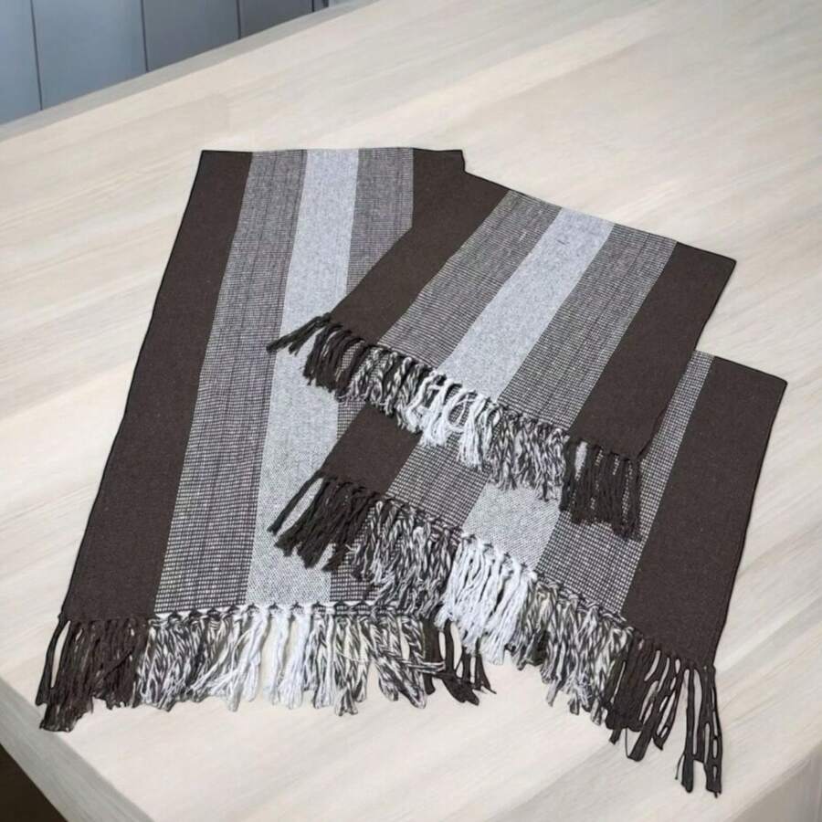 3 Piece Kitchen Loom Runner Kit Cheap Promotion - Rust Brown - View 1