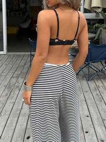 Sanrio 1件套女士Hello Kitty印花三角杯内衣文胸 - 黑色 - 查看 5