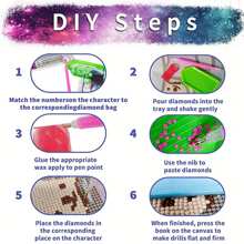 5D DIY Diamond Painting Kit - Colorful Cat Animal Theme With Round Diamonds, Canvas Embroidery Cross Stitch Arts Craft For Home Wall Decor, 11.81x15.75inch