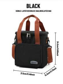 Gran bolsa aislada para el almuerzo, bolsa aislada portátil de gran capacidad, caja aislada portátil forrada para el almuerzo de la universidad, bolsa aislada para el almuerzo, esencial de viaje, picnic, al aire libre, escuela, trabajo, camping, oficina para niñas, niños, estudiantes, suministros escolares, artículos esenciales para la universidad, caja de almuerzo de vacaciones, bolsas de verano para comida al aire libre, bolsas de picnic y camping, regreso a la escuela